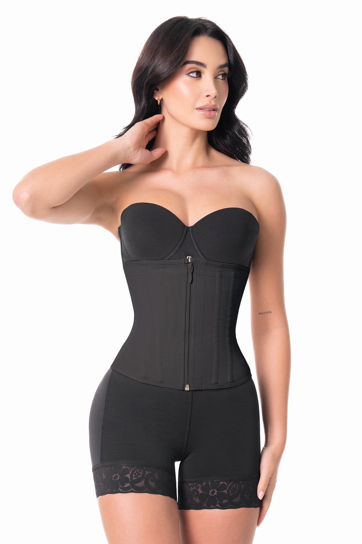 Zipper sculpting waist trainer