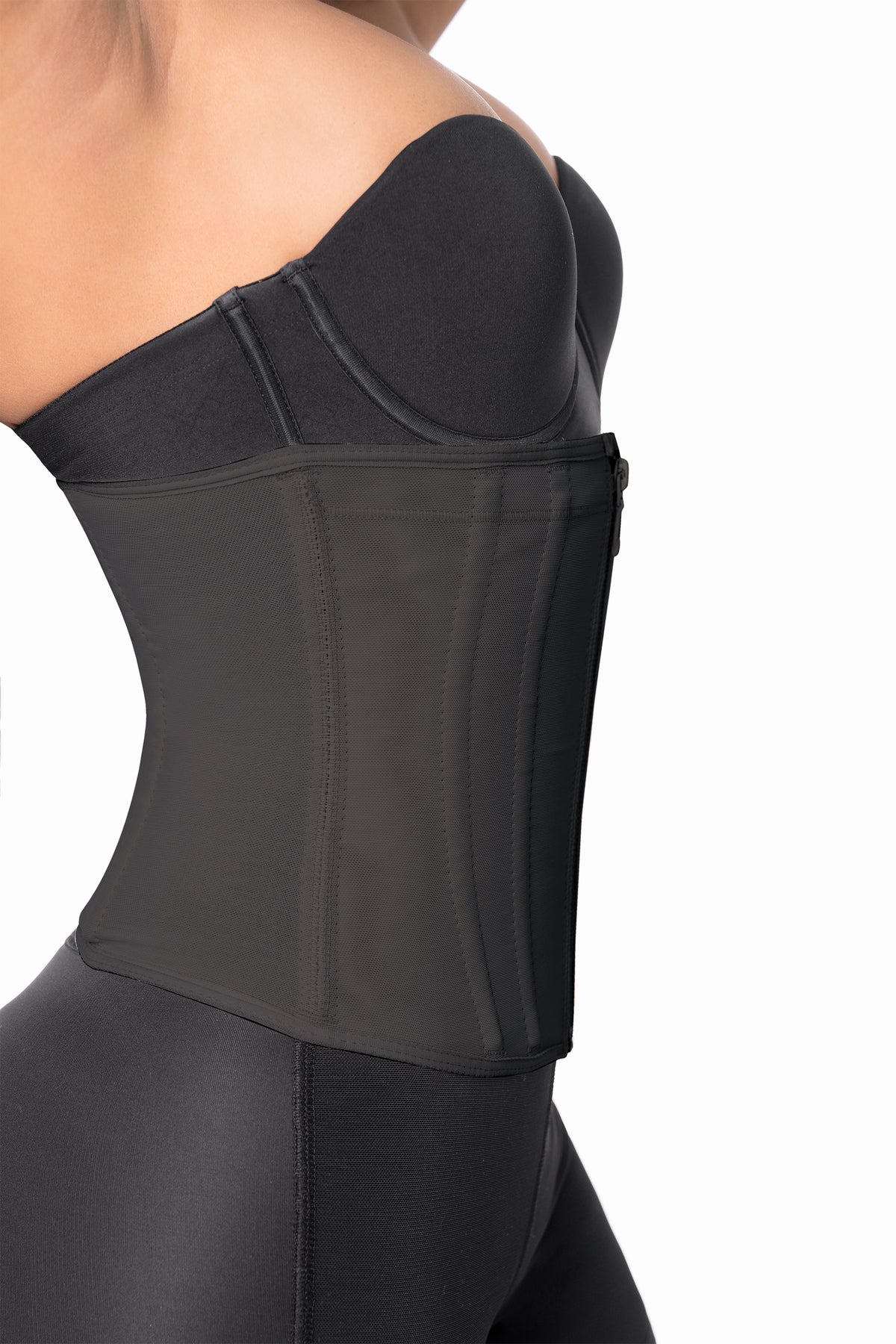 Zipper sculpting waist trainer
