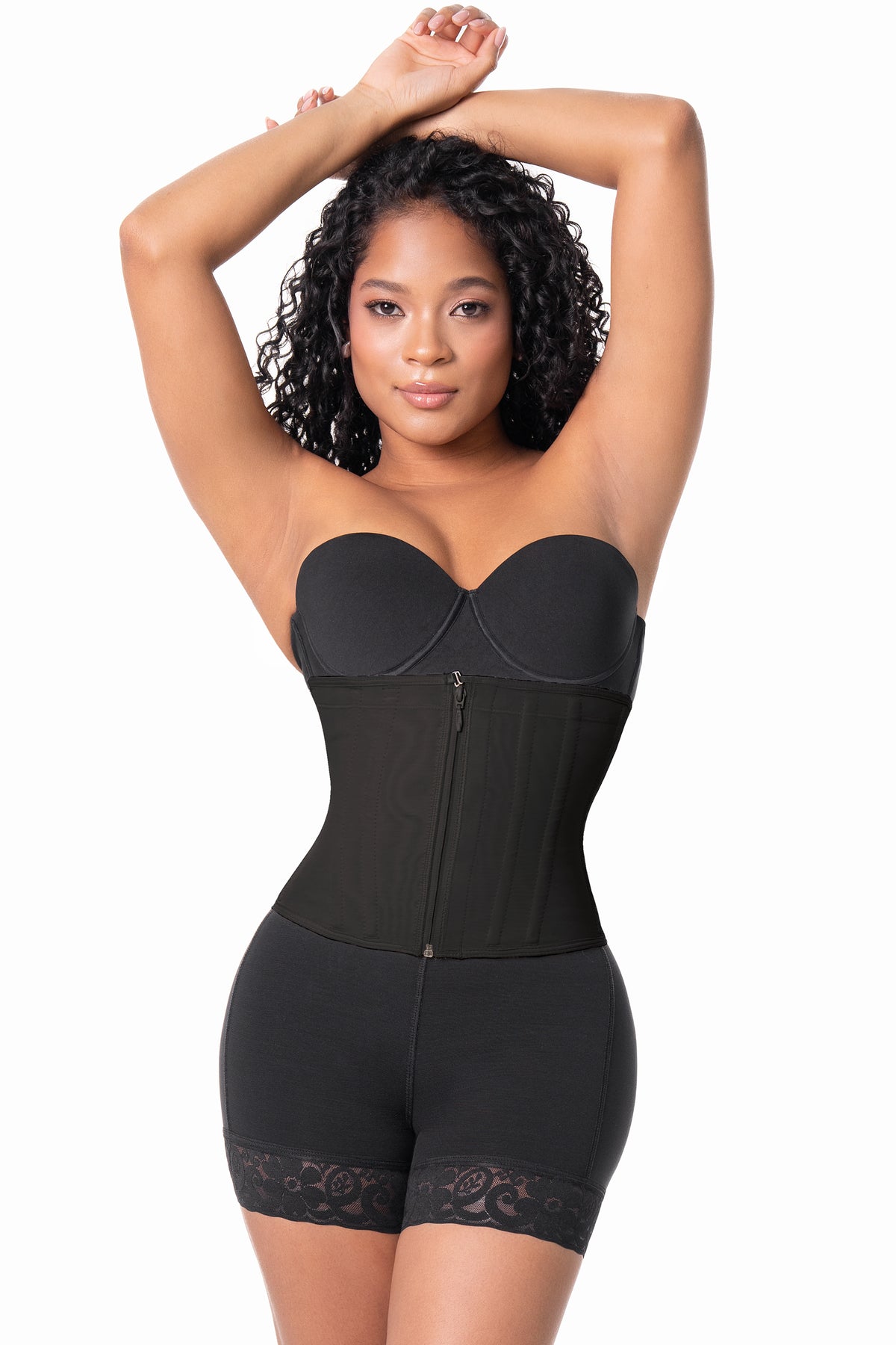 Zipper sculpting waist trainer